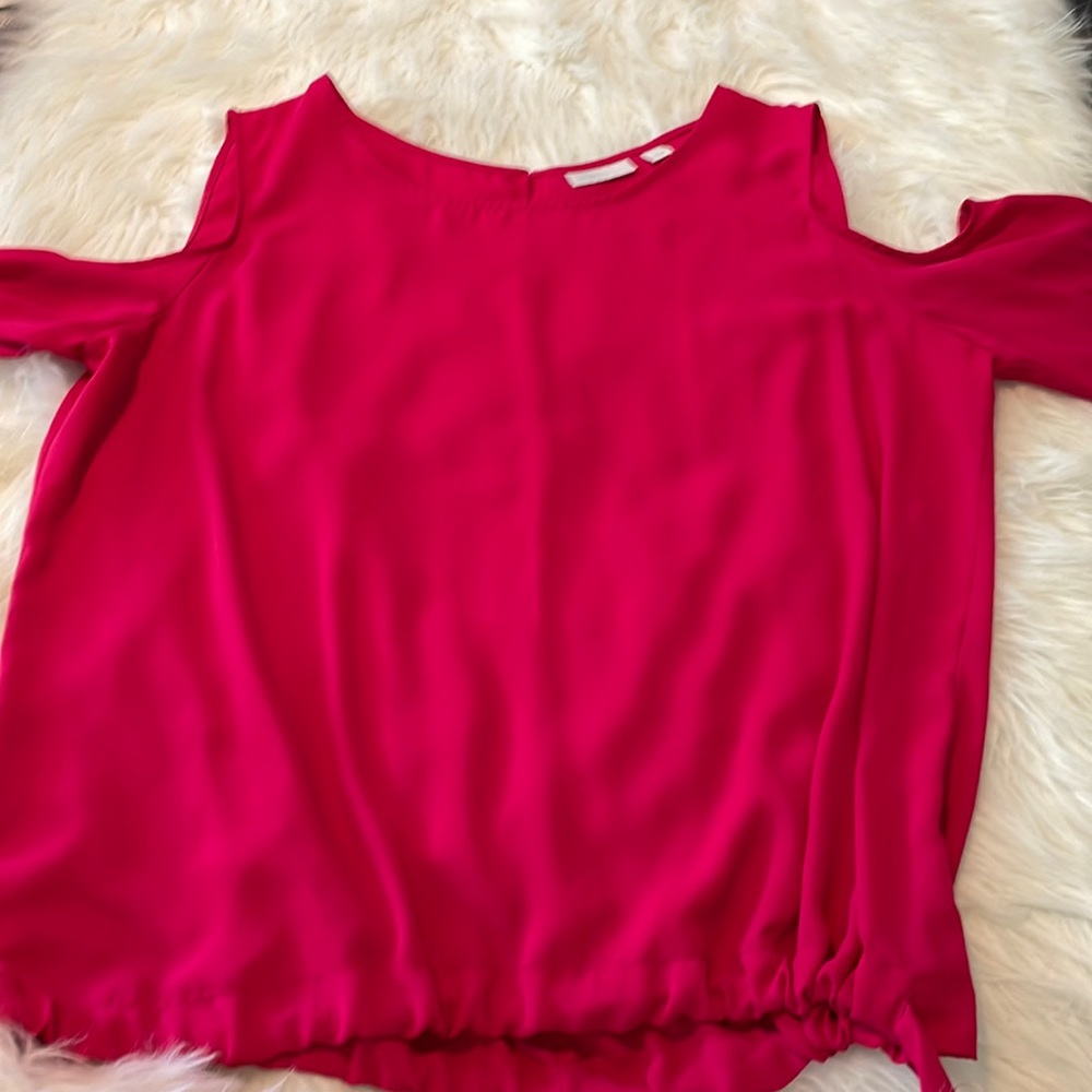 New York & Company Cold Shoulder Top